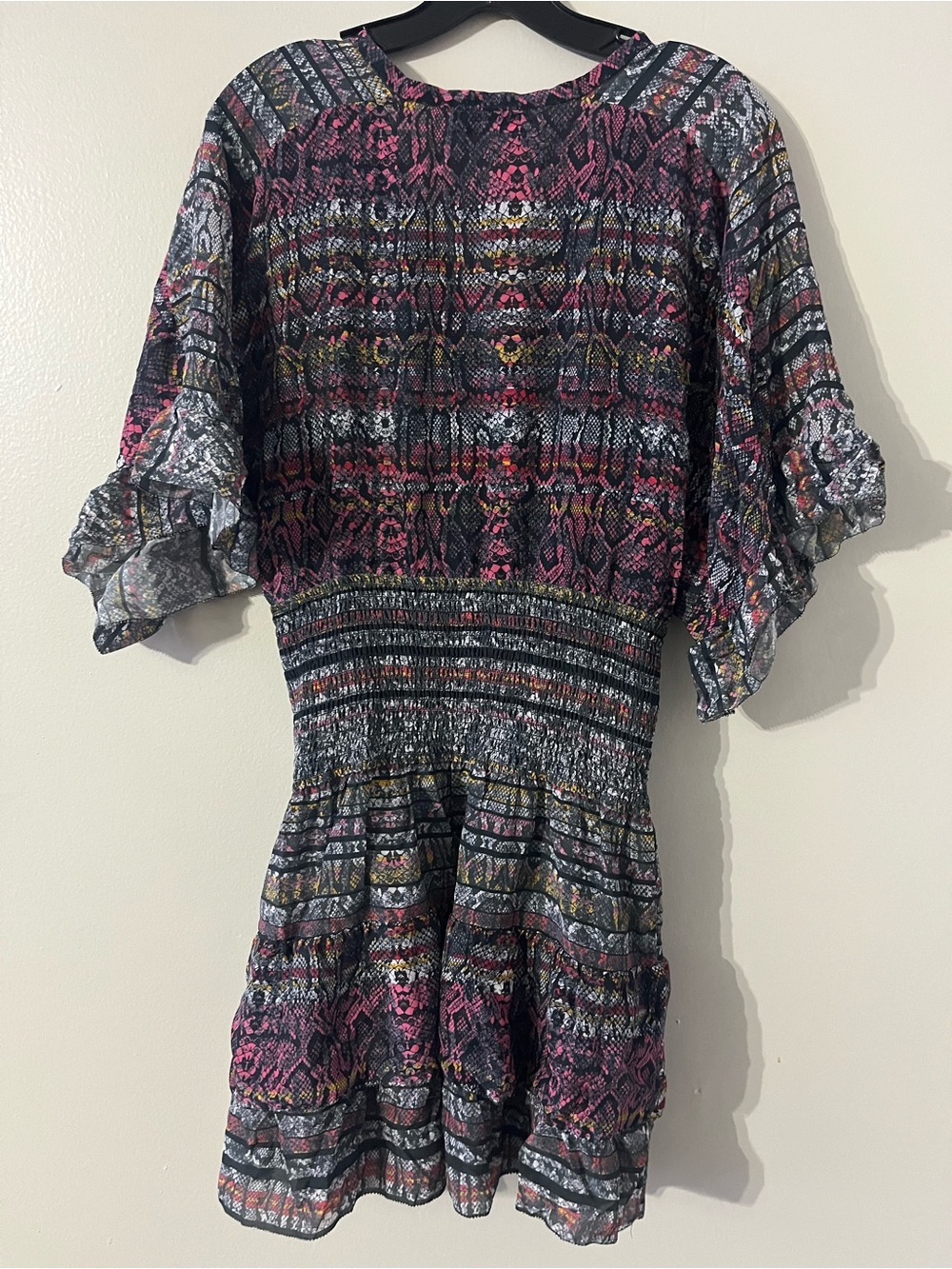 IRO Mini 100% Silk Dress Sz 36 - Picture 6 of 8